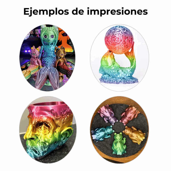 Silk Rainbow 2 Filamento PLA FREMOVER CON CAJA x1kg - Imagen 6