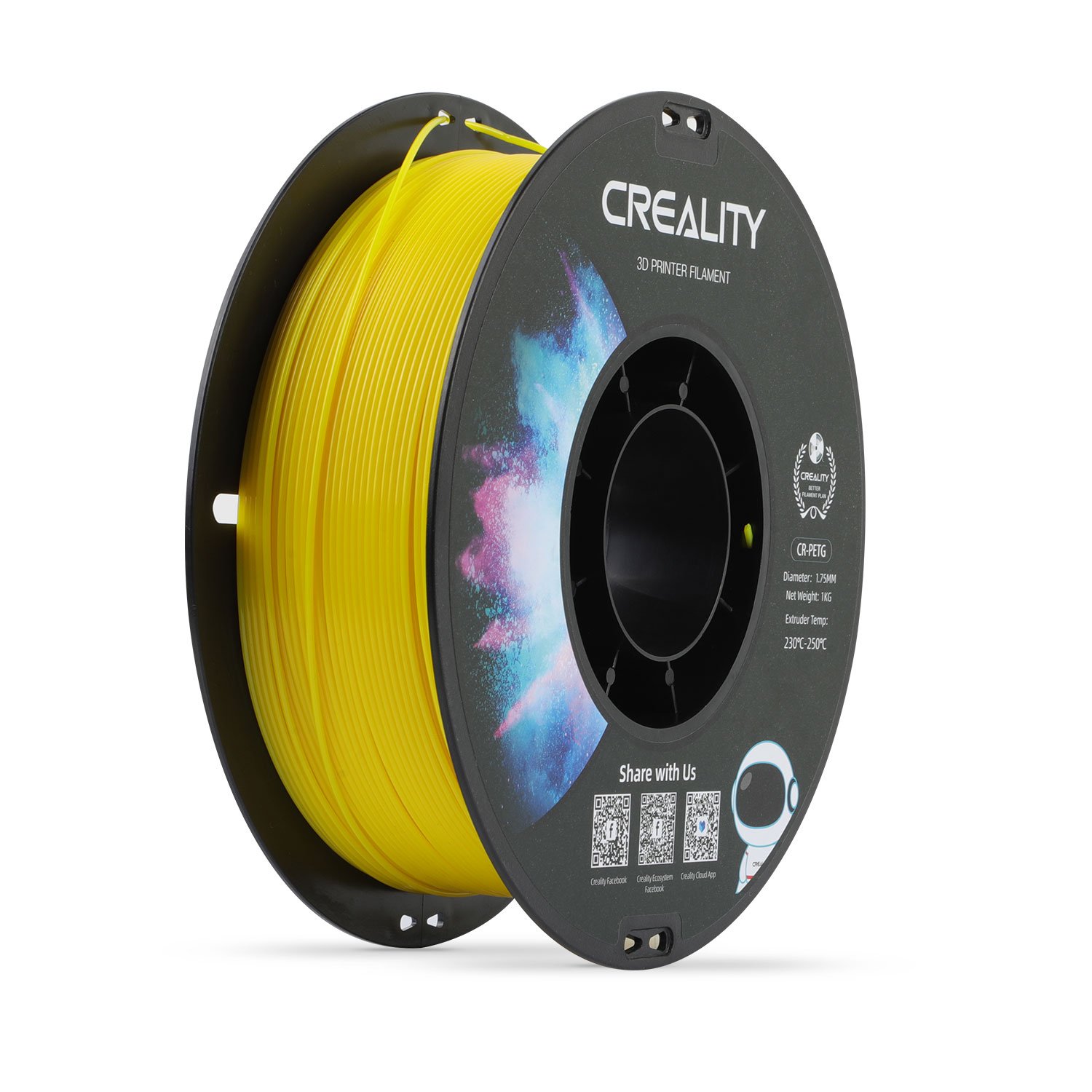 AMARILLO CR-PETG Yellow 1.75 1KG CREALITY Filamento 3D 1.75 1KG 40646 3301030033