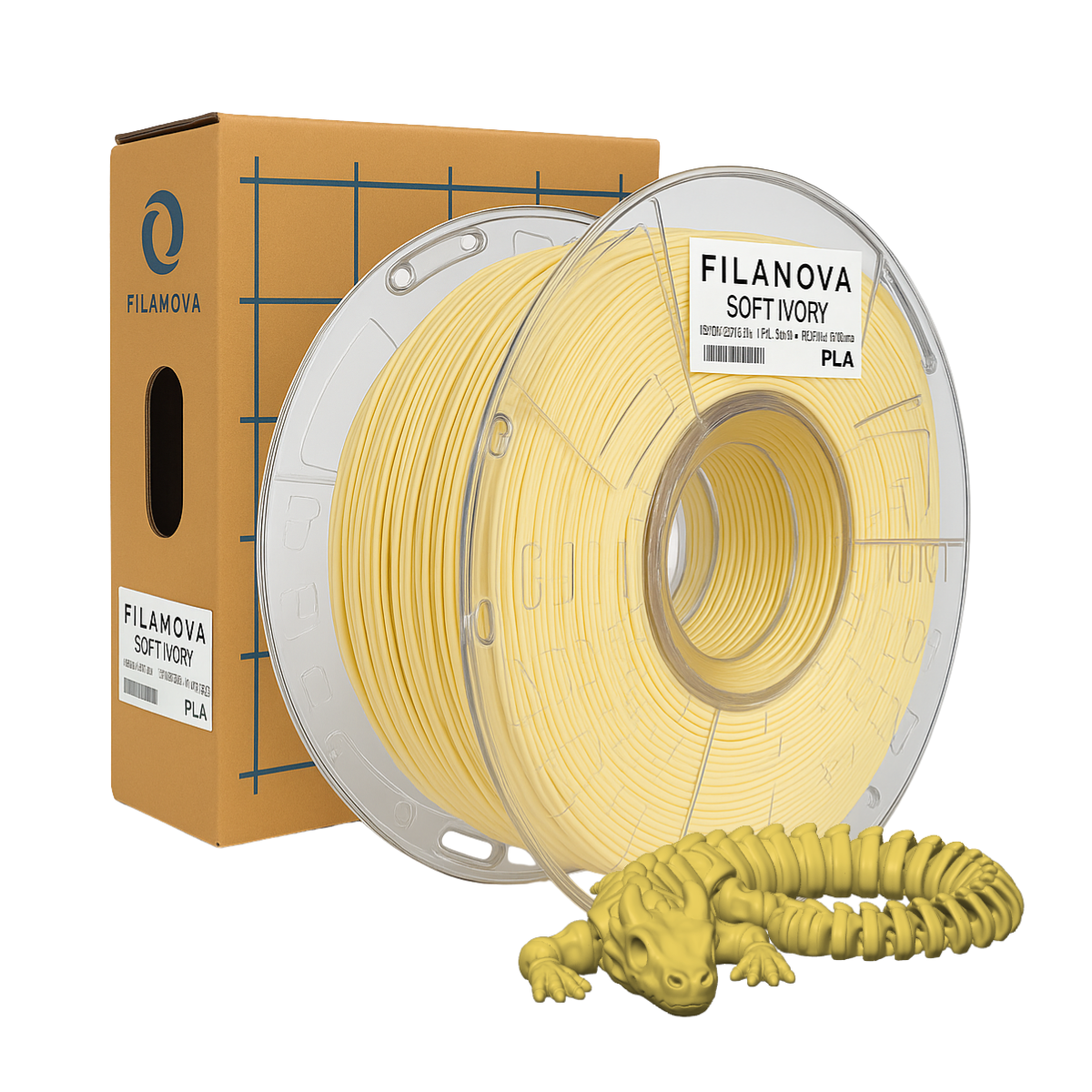 CREMA Soft Ivory PLA Filanova x 1Kg Filamento 1.75