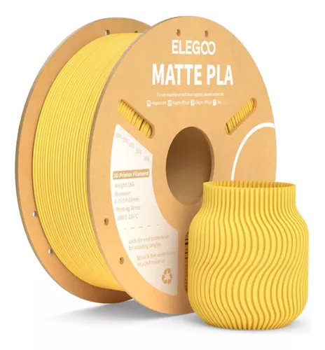 AMARILLO SOLAR MATTE PLA Filamento Diámetro 1,75mm 1kg Elegoo 50.203.0255