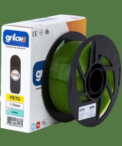 VERDE CLEAR PETG GRILON FILAMENTO 3D 1.75MM 1KG M77IVR175CJ