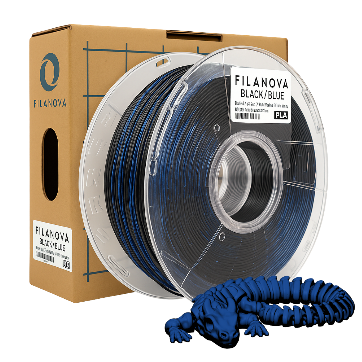 Black Green Negro Verde Filamento PLA Dual Color Filanova x 1Kg