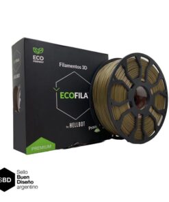 Bronce CON CARRETEL Filamento Hellbot ECOFILA PLA 1,75mm 1kg ECOFILA 3615
