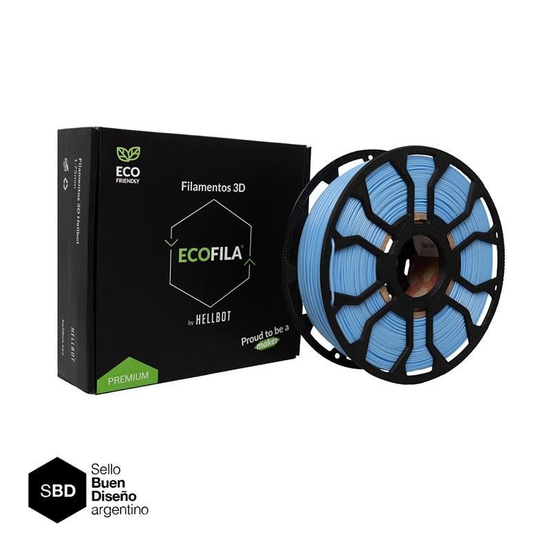 Indigo Pastel CON CARRETEL Filamento Hellbot ECOFILA 1Kg PLA 1,75mm ECOFILA 3623