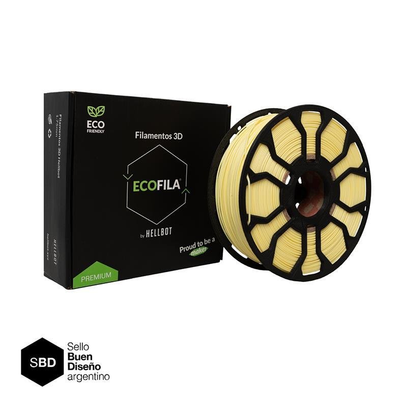 Vainilla Pastel CON CARRETEL Filamento Hellbot ECOFILA 1Kg PLA 1,75mm ECOFILA 3645