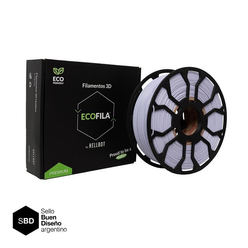 Lavanda Pastel CON CARRETEL Filamento Hellbot ECOFILA 1Kg PLA 1,75mm ECOFILA 3625