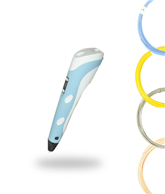 Lápiz 3d LCD color celeste + Base + Cable USB + Filamentos PLA 3D 3DPEN-2 (SIN GARANTIA) - Imagen 2