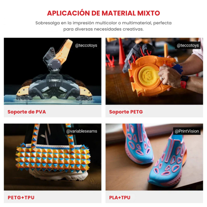 Snapmaker U1 584 × 499 × 730 mm Preventa Abril Impresora 3D FDM - Imagen 4