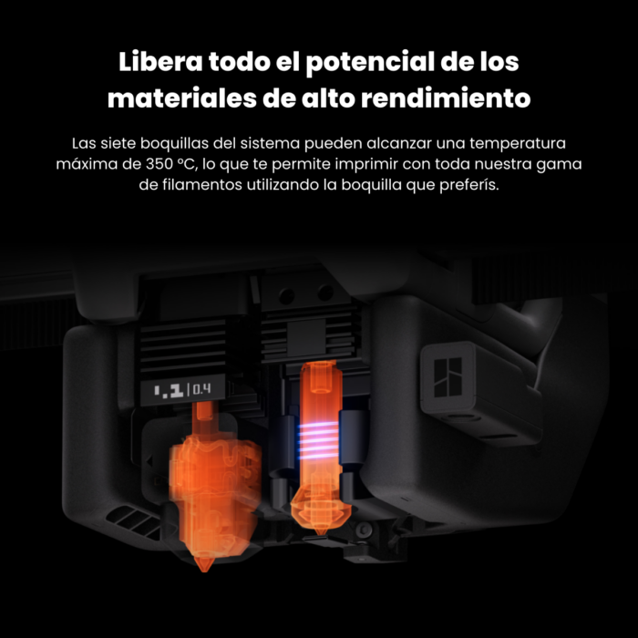 H2C Combo AMS Preventa marzo Bambu Lab 492 x 514 x 626 mm Impresora 3D FDM - Imagen 3