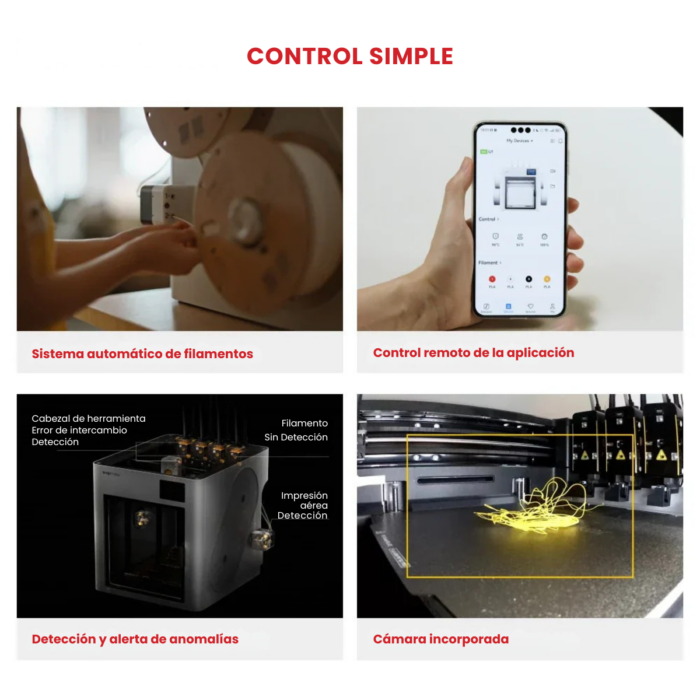 Snapmaker U1 584 × 499 × 730 mm Preventa Abril Impresora 3D FDM - Imagen 6