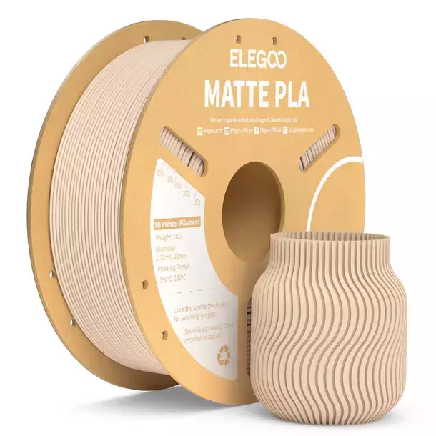 BEIGE MATTE PLA Elegoo Filamento Diámetro 1,75mm 1kg 50.203.0260