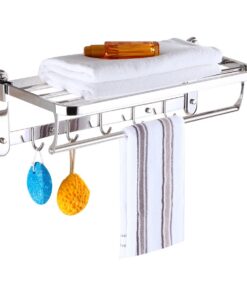 Toallero con estante rebatible