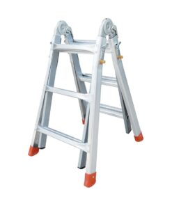 Escalera de aluminio 4x3 con pies extensibles 2,63 m MIYAWA DEEI-E263