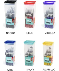 Set de 24 cubiertos Belize en frasco plástico - surtidos SIMONAGGIO CPPA-40/25S