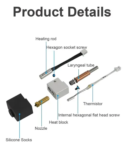Hotend 0.6mm pico kobra3 - Anycubic Kobra original - S010257 C1 - Imagen 2