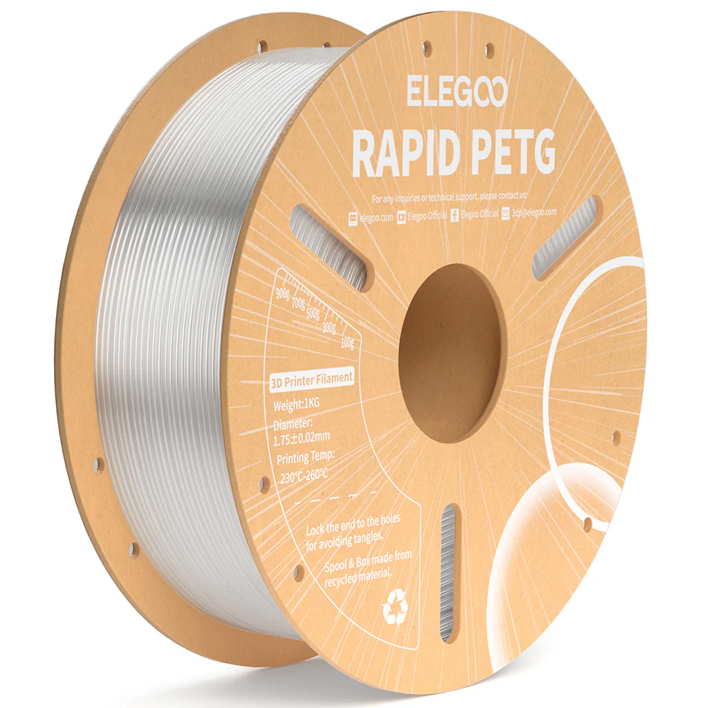 TRANSLUCIDO PETG RAPID Elegoo Filamento -1.75mm -1KG – 50.203.0315