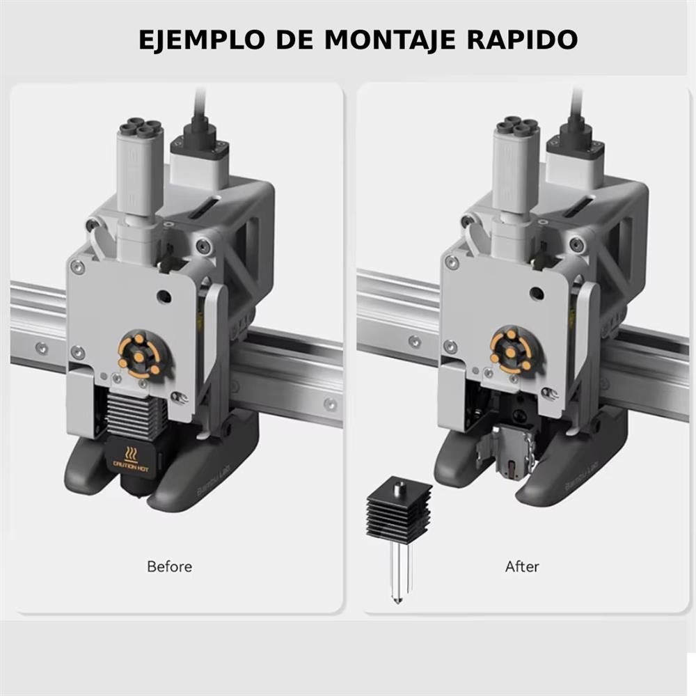 0.4 Hotend Bambulab A1 de acero endurecido original (A1 Series) FAH019 C2 - Imagen 2