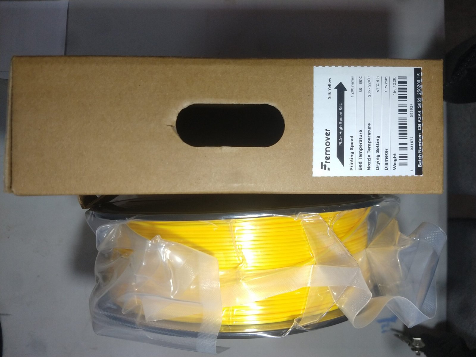 AMARILLO Filamento PLA Fremover silk yellow x1kg