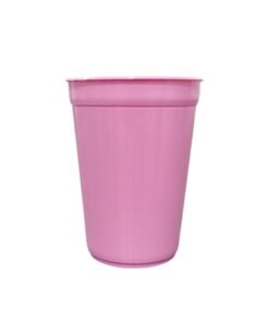 Rosa Vaso Milkshake de plastico polimero con sorbete 300 ml - AT