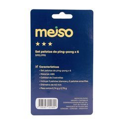 Set pelotas de ping-pong x 6 MEISO SPELPP6 - Imagen 6