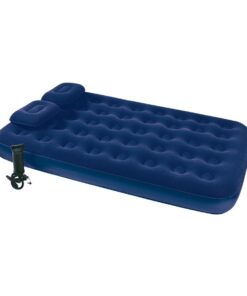 Set de colchón inflable doble + almohadas + inflador manual KUSHIRO SKC2PI