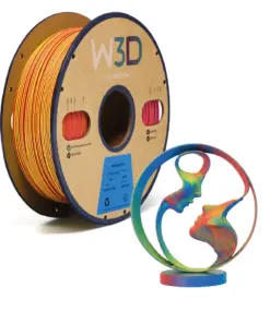 MATTE TRICOLOR ROJO-AZUL-AMARILLO (Red-Blue-Yellow) PLA W3D FILAMENTO 3D 1.75MM 1KG
