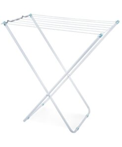 Tender de ropa, Tendedero, plegable de acero, sin alas, color blanco  MOR 006104