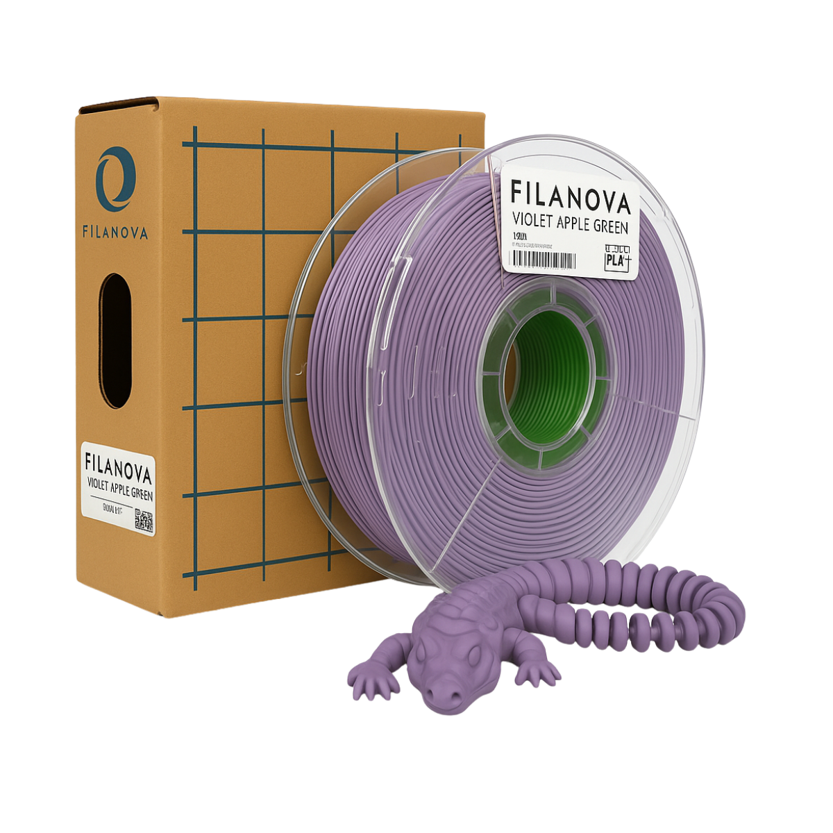 Violet Apple Green Violeta Verde Manzana Filamento PLA Dual Color Filanova x 1Kg