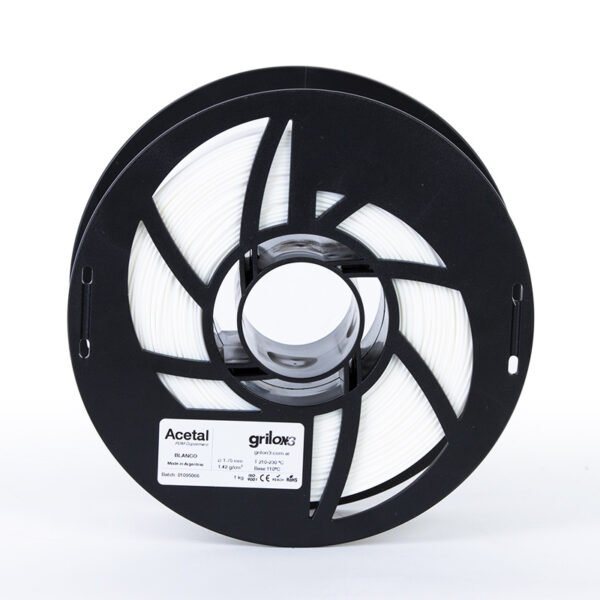 BLANCO Acetal GRILON FILAMENTO 3D 1.75MM 1 KG M03IBL175CJ - Imagen 2