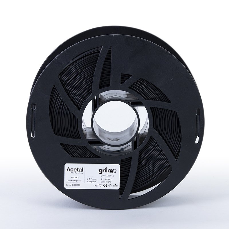 NEGRO Acetal GRILON FILAMENTO 3D 1.75MM 1 KG - Imagen 2