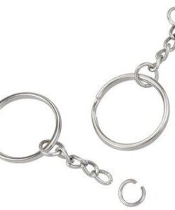 llavero x 500 Argolla Sin Fin + Cadena + Argollita de Union x 500 unidades