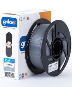 GRIS PLATA PLA+ 850 GRILON FILAMENTO 3D 1.75MM 1KG PLAMAS GRILON