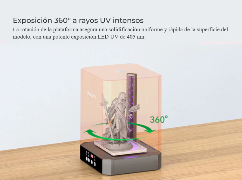 UW-02 USADA LAVADORA CURADORA CREALITY - Imagen 3