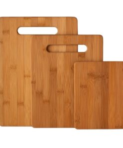 Set de 3 tablas de bambú VONNE CCN094 Chica: 20cm × 15cm. Mediana: 28cm × 21cm. Grande: 33 cm × 24 cm