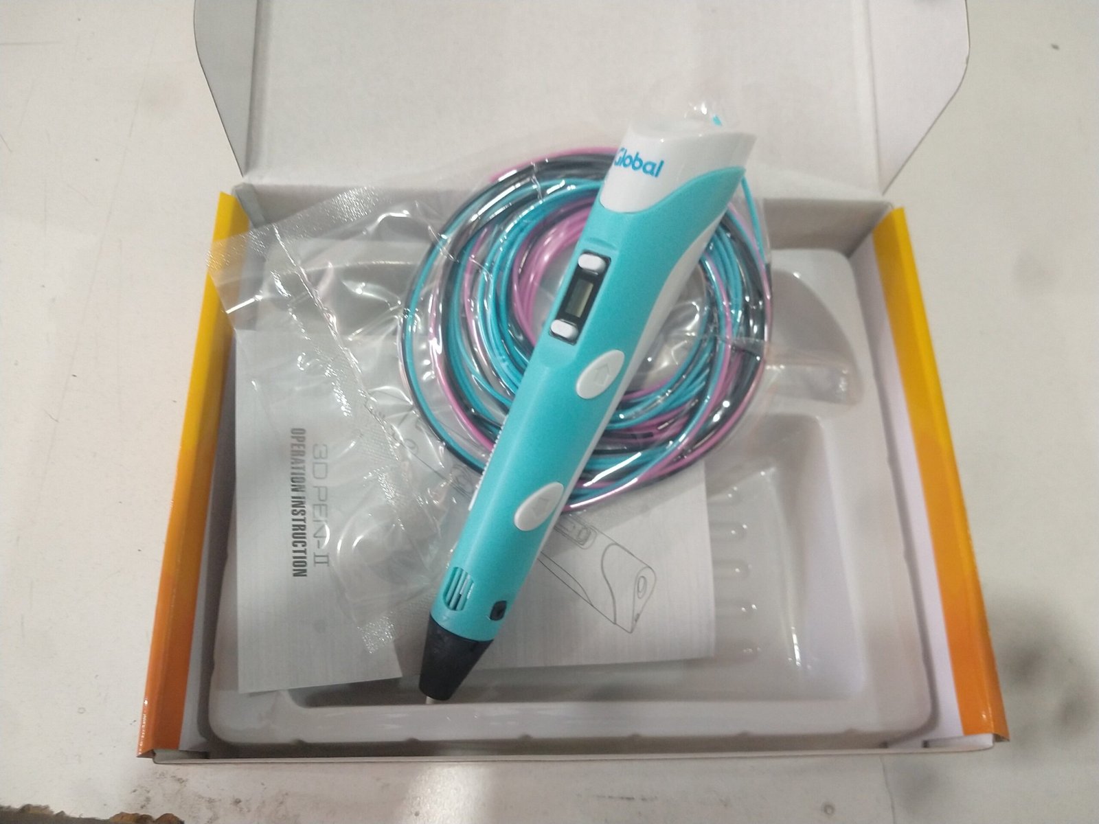 Lápiz 3d LCD color celeste + Base + Cable USB + Filamentos PLA 3D 3DPEN-2 (SIN GARANTIA) - Imagen 3