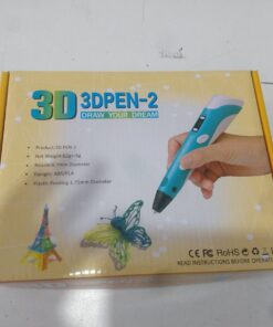 Lápiz 3d LCD color celeste + Base + Cable USB + Filamentos PLA 3D 3DPEN-2 (SIN GARANTIA)
