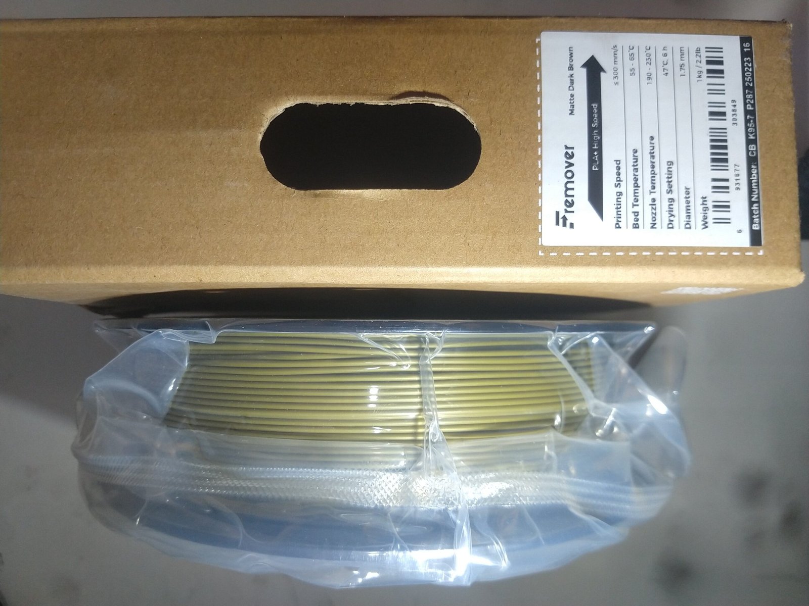 Filamento PLA+ High Speed Fremover matte dark brown x1kg